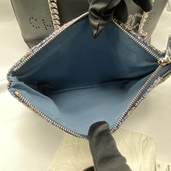 Chanel Black Logo Eyelets Shopping Tote Perforated Calfskin with Silver Hardware - Picture 13 of 14